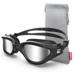 Zionor Swim Goggles, G1 Se Swimming Goggles Anti-Fog For Adult Men Women, Uv Protection, No Leaking (Silver Lens Allblack Frame)