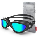 Zionor Swim Goggles, G1 Se Swimming Goggles Anti-Fog For Adult Men Women, Uv Protection, No Leaking (Gold Lens Allblack Frame)