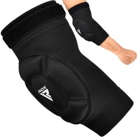 Rdx Elbow Pads, Ce Satra Approved, Muay Thai Mma Kickboxing Sparring Elbow Guard, Martial Arts Striking Protection,Wrestling Basketball Adjustable Mtb Volleyball Compression Padded Sleeve, Men Women