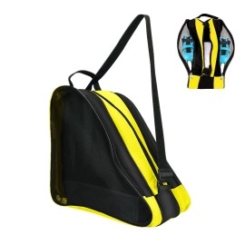 Lingsfire Roller Skate Bag, Breathable Ice-Skating Bag Shoulder And Top Handle Oxford Cloth Skating Bag For Women Men And Adults Roller Skate Accessories (Yellow)