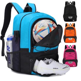 Hsmihair Soccer Bag-Soccer Backpack&Backpack For&Football Volleyball& Basketball,With Ball Compartment And Training Package