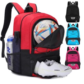 Hsmihair Soccer Bag-Soccer Backpack&Backpack For&Football Volleyball& Basketball,With Ball Compartment And Training Package