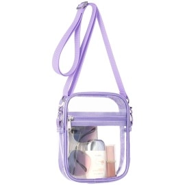 Packism Clear Bag Stadium Approved - Clear Purses For Women Stadium Transparent Crossbody Bag For Concert Sporting Events Festivals, Purple