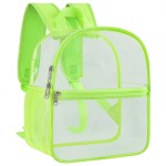 Paxiland Clear Backpack Stadium Approved 12126 For Women And Men, Clear Stadium Bag With Wider Shoulder Straps, Clear Concert Bag For Festival Sport Events Travel-Green