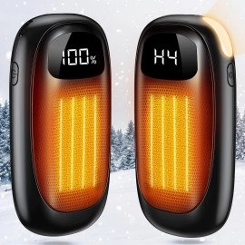 Hand Warmers Rechargeable,Hand Warmers 2 Pack-14000Mah Electric Hand Warmer With Led Display,20 Hours Warmth 4 Levels Heat Up To 131?,Portable Reusable Pocket Heater For Raynauds,Hunting,Camping,Golf