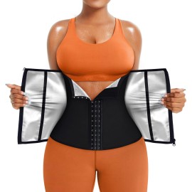 Traininggirl Women Waist Trainer Trimmer Corset Weight Loss Tummy Wrap Workout Belt Sweat Belly Band Sports Girdle Sauna Suit