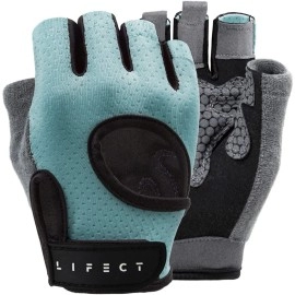 Lifect Essential Breathable Workout Gloves, Weight Lifting Fingerless Gym Exercise Gloves With Curved Open Back, For Powerlifting, Women And Men