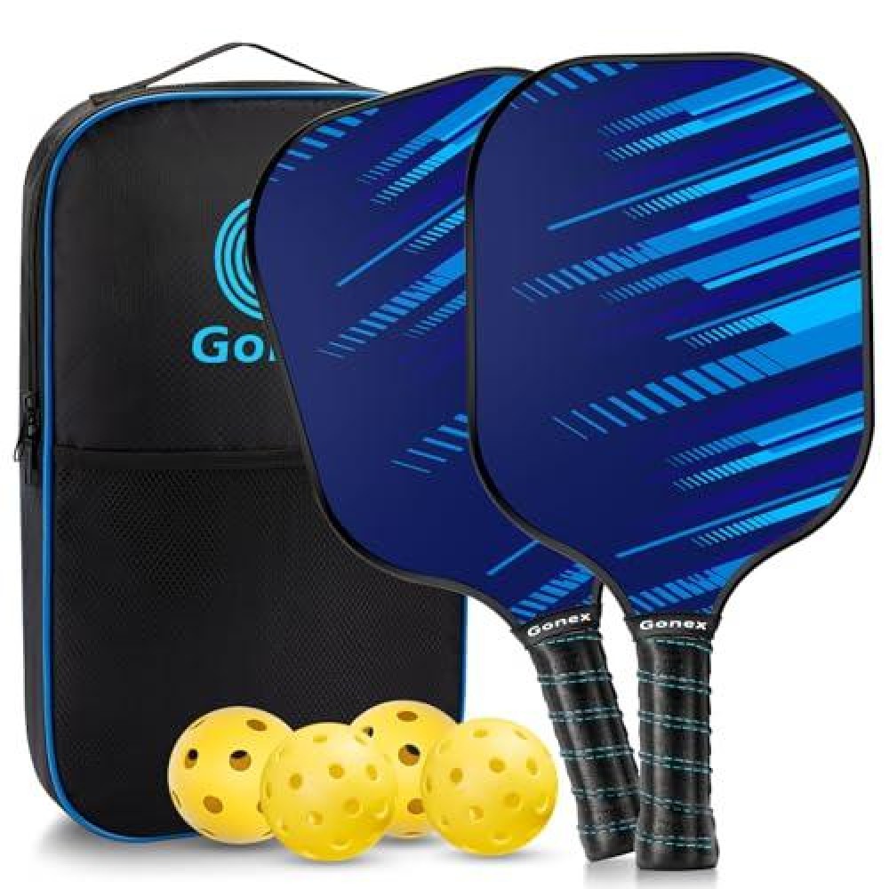 Gonex Pickleball Paddles, Usapa Approved Graphite Pickleball Rackets With Comfort Grip, Carbon Fiber Pickleball Set Of 2/4 Paddles With 4 Balls, Portable Carry Bag