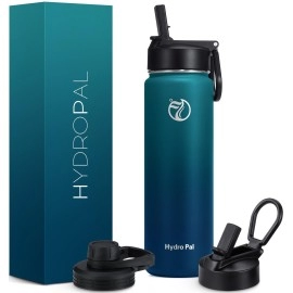 Hydropal Vacuum Insulated Stainless Steel Water Bottle, 1200Ml950Ml650Ml- 2 Lids (Straw Lid And Spout Lid), 2 Straws Water Bottle For 12 Hours Hot & 24 Hours Cold Drinks, Great For Work, Gym, Travel
