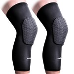 Coolomg Basketball Knee Pads Compression Leg Sleeves For Volleyball Football Weightlifting Black M
