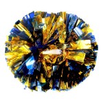 Hooshing 6Pcs Blue And Gold Pom Poms Cheerleading Metallic Cheer Pompoms With Baton Handle For Kids Adults Team Spirit Sports Dance Cheering