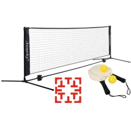 Aoneky 20Ft Portable Pickleball Set System With Net, Marker, Ball, Paddle
