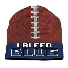 Beanie I Bleed Style Sublimated Football Navy Blue Design