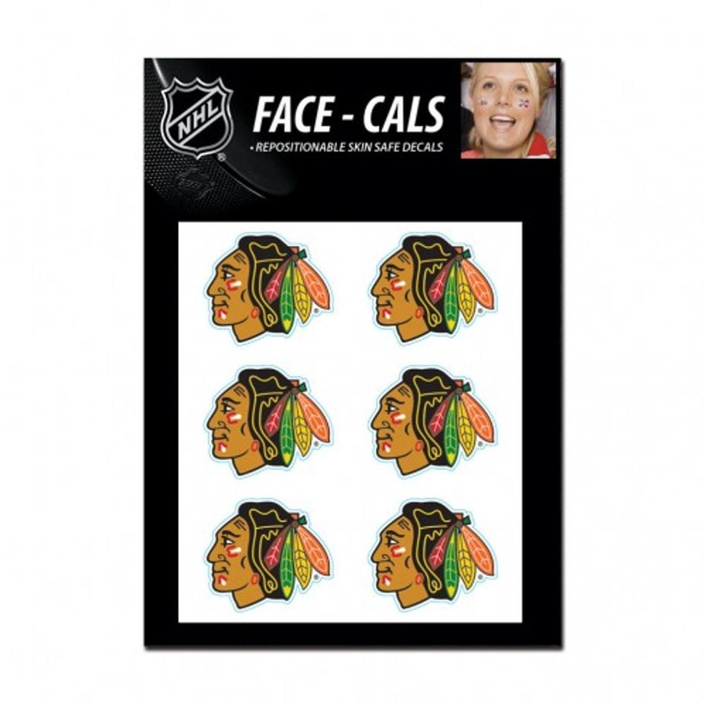 Chicago Blackhawks Tattoo Face Cals