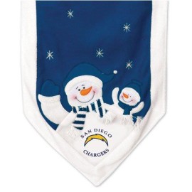 San Diego Chargers Table Runner 72X15 Snowman Co