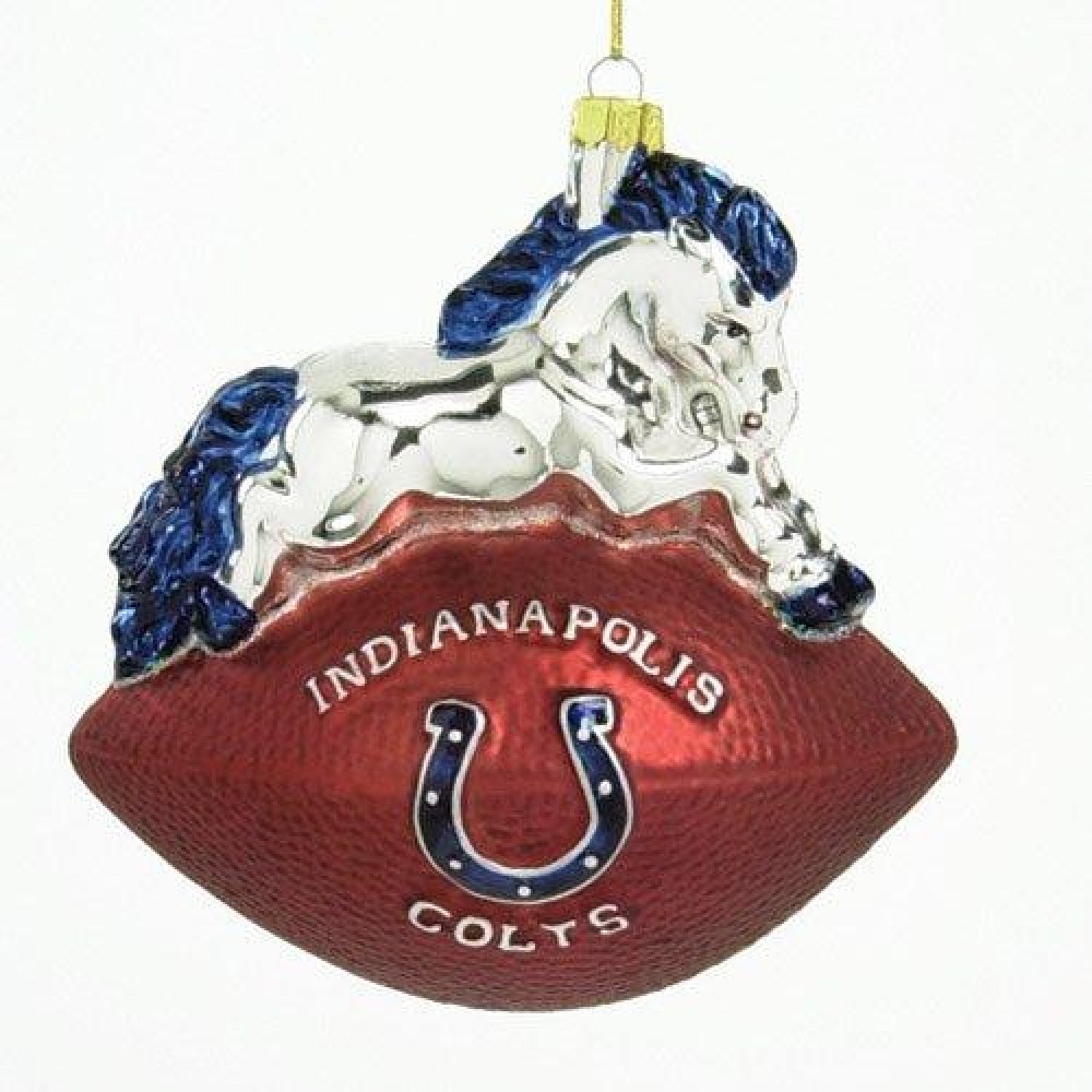 Indianapolis Colts Mascot Football Ornament