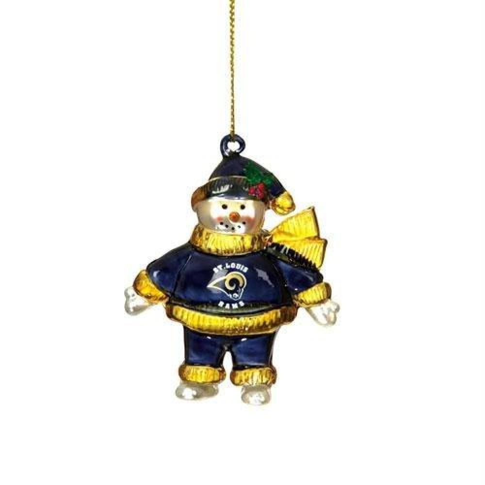 St. Louis Rams Ornament 2 3/4 Inch Crystal Snowman Co