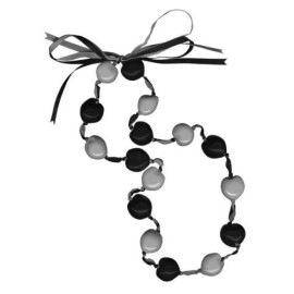 Lucky Kukui Nuts Necklace Black/Silver Co