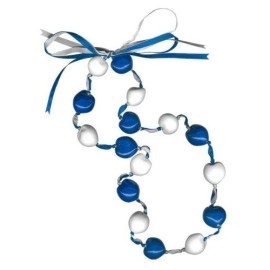 Lucky Kukui Nuts Necklace Royal/White Co