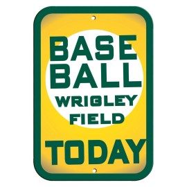 Chicago Cubs Sign 12X18 Plastic Wrigley Field Baseball Today Design Co