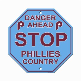 Philadelphia Phillies Sign 12X12 Plastic Stop Style Retro Co