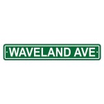 Chicago Cubs Sign 4X24 Plastic Street Style Waveland Avenue Co