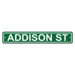 Chicago Cubs Sign 4X24 Plastic Street Style Addison Street Co