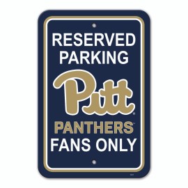 Pittsburgh Panthers Sign 12X18 Plastic Reserved Parking Style Co