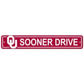 Oklahoma Sooners Sign 4X24 Plastic Street Style Co