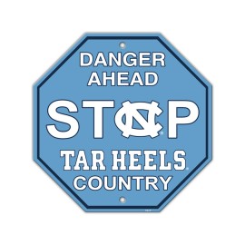 North Carolina Tar Heels Sign 12X12 Plastic Stop Style Co