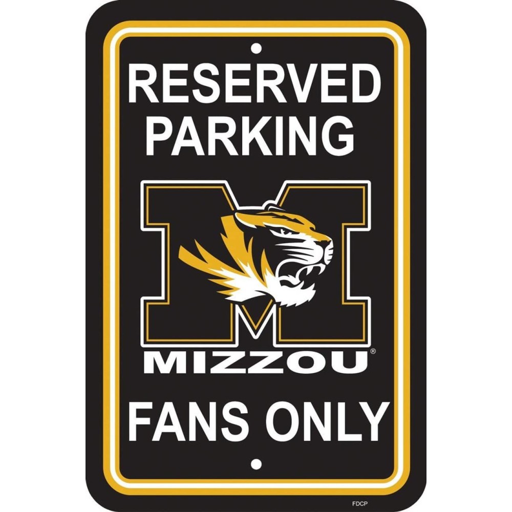 Missouri Tigers Sign 12X18 Plastic Reserved Parking Style Co