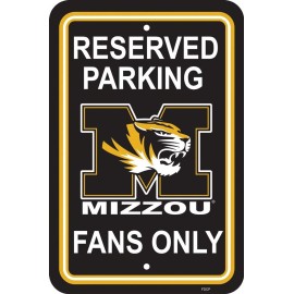 Missouri Tigers Sign 12X18 Plastic Reserved Parking Style Co