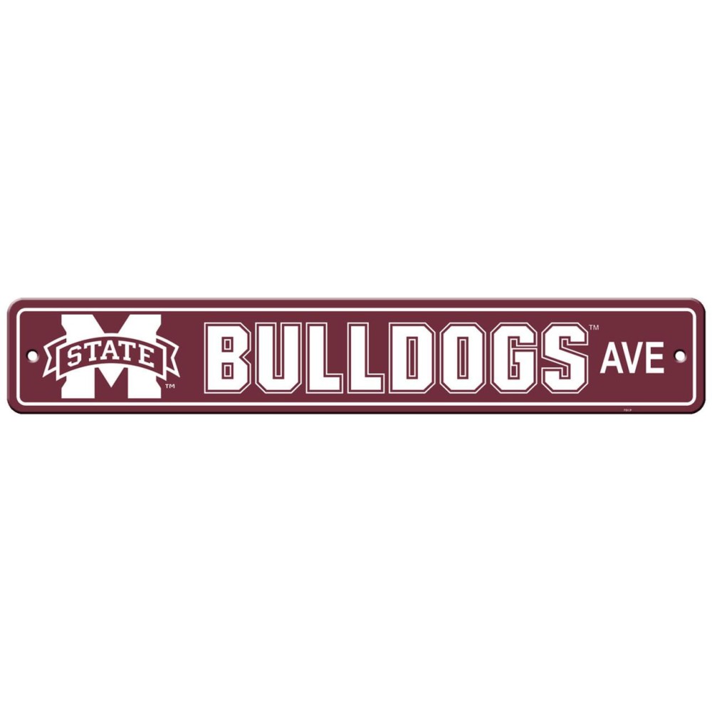 Mississippi State Bulldogs Sign 4X24 Plastic Street Style Co