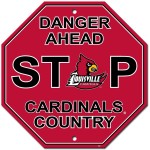 Louisville Cardinals Sign 12X12 Plastic Stop Style Co