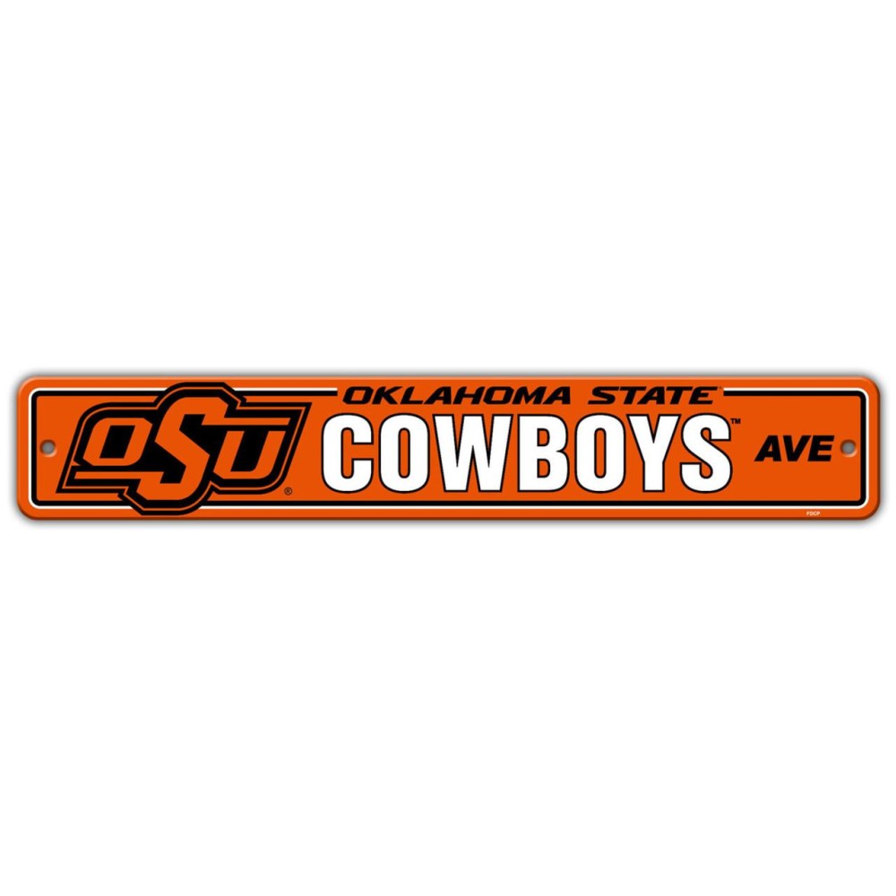 Oklahoma State Cowboys Sign 4X24 Plastic Street Style Co