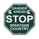 Michigan State Spartans Sign 12X12 Plastic Stop Style Co