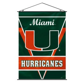 Miami Hurricanes Banner 28X40 Wall Style Co