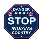 Cleveland Indians Sign 12X12 Plastic Stop Style Co