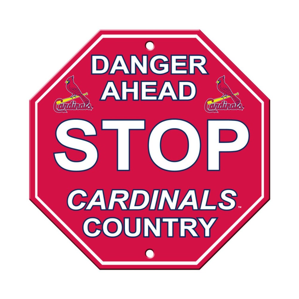 St. Louis Cardinals Sign 12X12 Plastic Stop Style Co