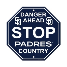 San Diego Padres Sign 12X12 Plastic Stop Style Co