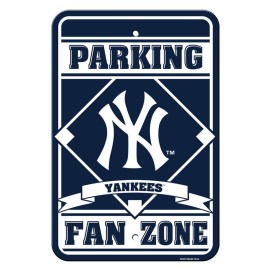 New York Yankees Sign 12X18 Plastic Fan Zone Parking Style Co