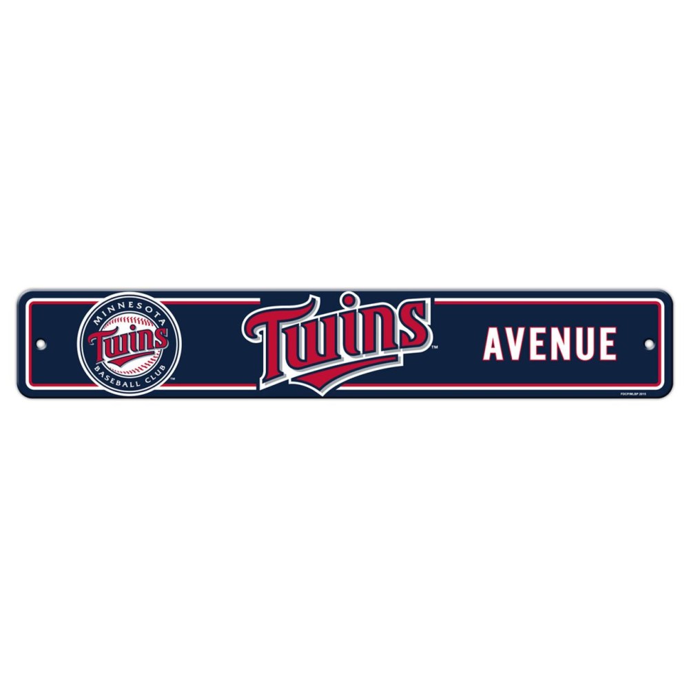 Minnesota Twins Sign 4X24 Plastic Street Style Alternate Co