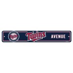 Minnesota Twins Sign 4X24 Plastic Street Style Alternate Co