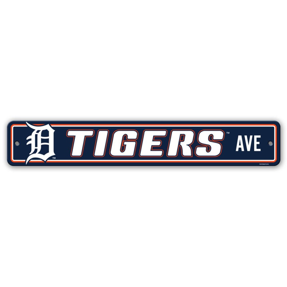 Detroit Tigers Sign 4X24 Plastic Street Style Co