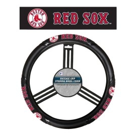 Boston Red Sox Steering Wheel Cover Massage Grip Style Co