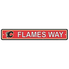 Calgary Flames Sign 4X24 Plastic Street Style Co