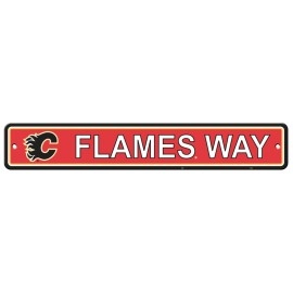 Calgary Flames Sign 4X24 Plastic Street Style Co