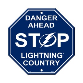 Tampa Bay Lightning Sign 12X12 Plastic Stop Style Co