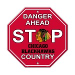 Chicago Blackhawks Sign 12X12 Plastic Stop Style Co