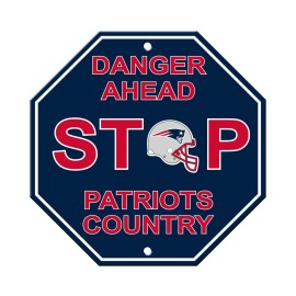 New England Patriots Sign 12X12 Plastic Stop Style Co